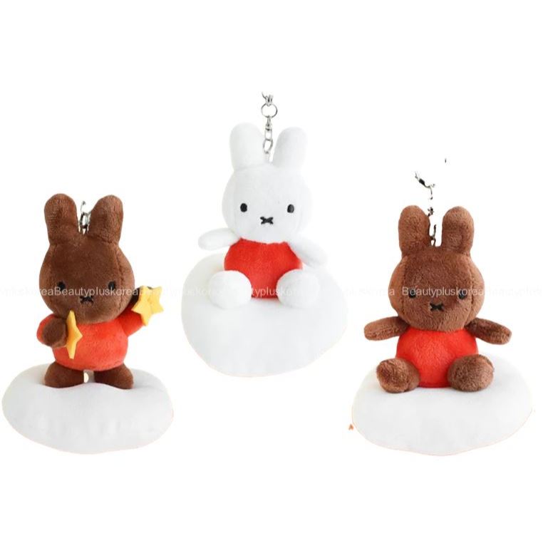 [MIFFY] Búp bê móc khóa quyến rũ Dream Bag 13cm (Miffy / Brown / Star)