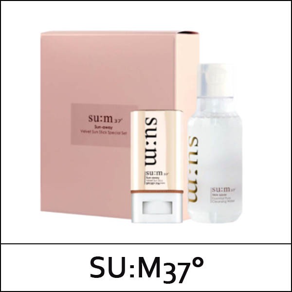 [SU: M37°] SUM (n) Sun-Away Velvet Sun Stick Duo Bộ đặc biệt (Sun Stick 18g * 2ea + Nước rửa mặt 100