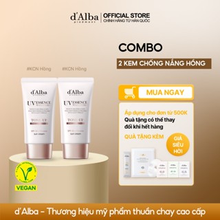 [d'Alba Official] Combo 2 Kem chống nắng nâng tông da Waterfull Tone-up Sun Cream SPF 50+ 50ml