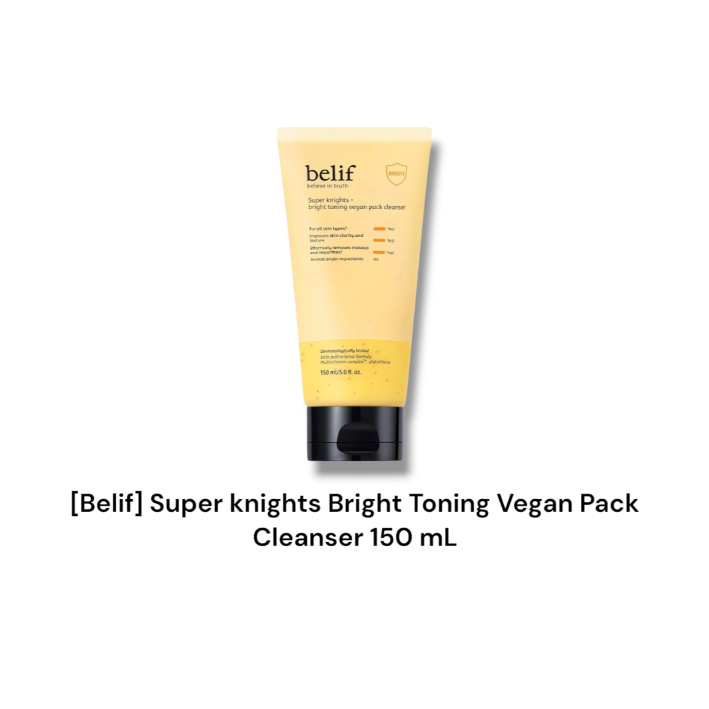 [Belif] Sữa rửa mặt Super Knight Bright Toning Vegan Pack 150 mL / K-Beauty