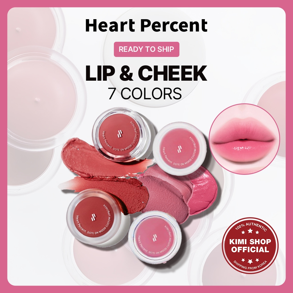 [HEART PERCENT] Lip & Cheek Dot On Mood Custom 9.4g (7 loại) Mặt mờ