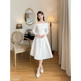 Váy Dài Tay Tiểu Thư Charme 301006