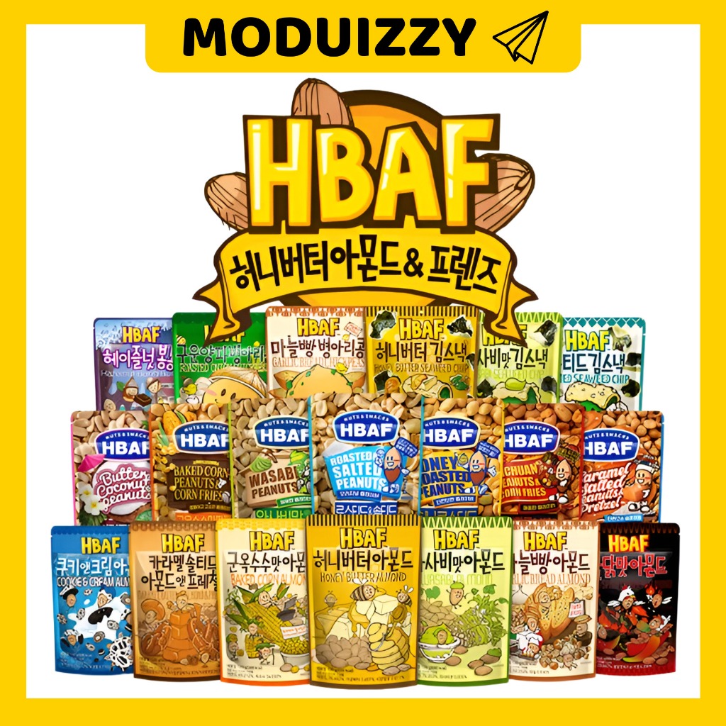 HBAF Snack Hạnh Nhân Hàn Quốc Giá Rẻ Nhất - Hạt Bơ Mật Ong 120g / 190g
