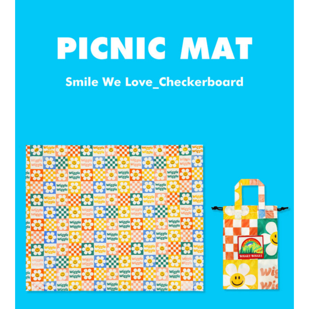 [Wiggle Wiggle] PICNIC MAT - Smile We Love Checkerboard