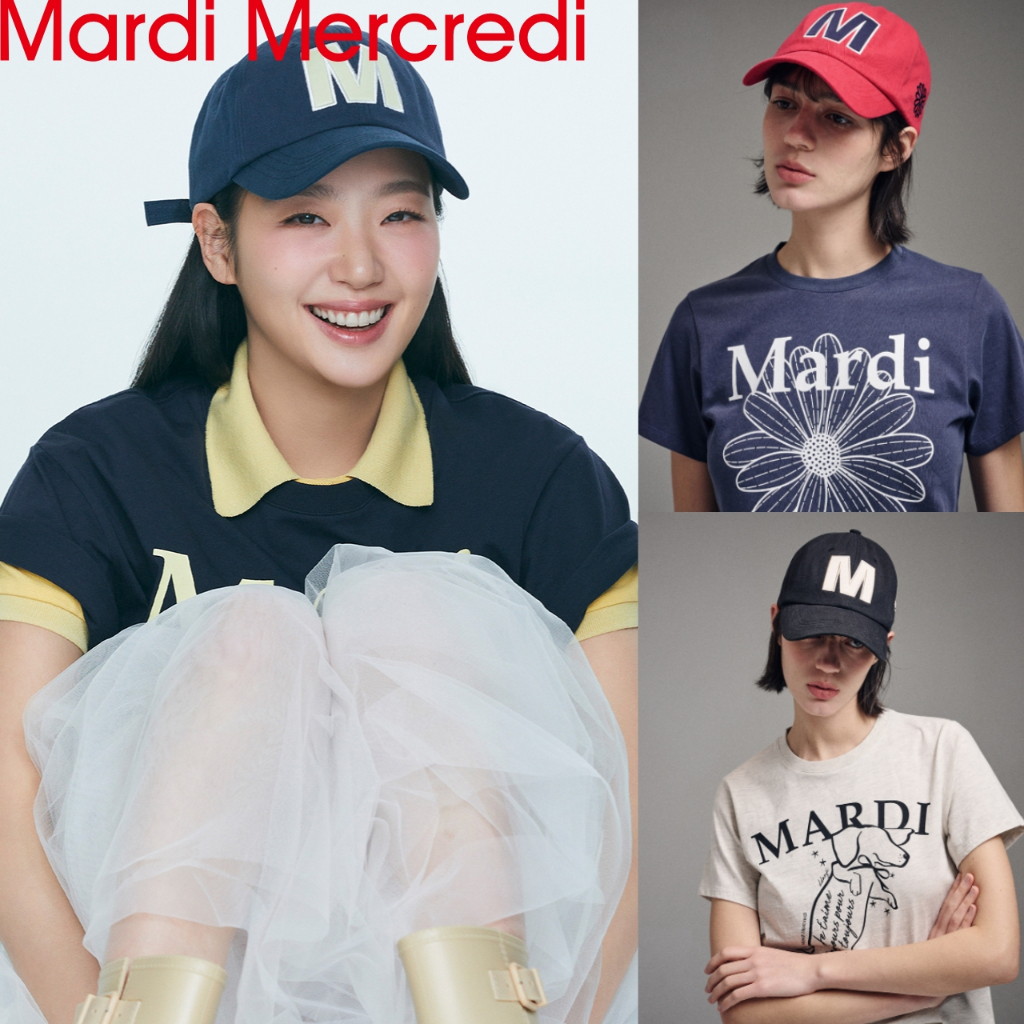 [Mardi MERCREDI] CAP M SATIN BALL CAP _ 4 màu / 100% sản phẩm KR chính hãng / Vận chuyển nhanh từ KR