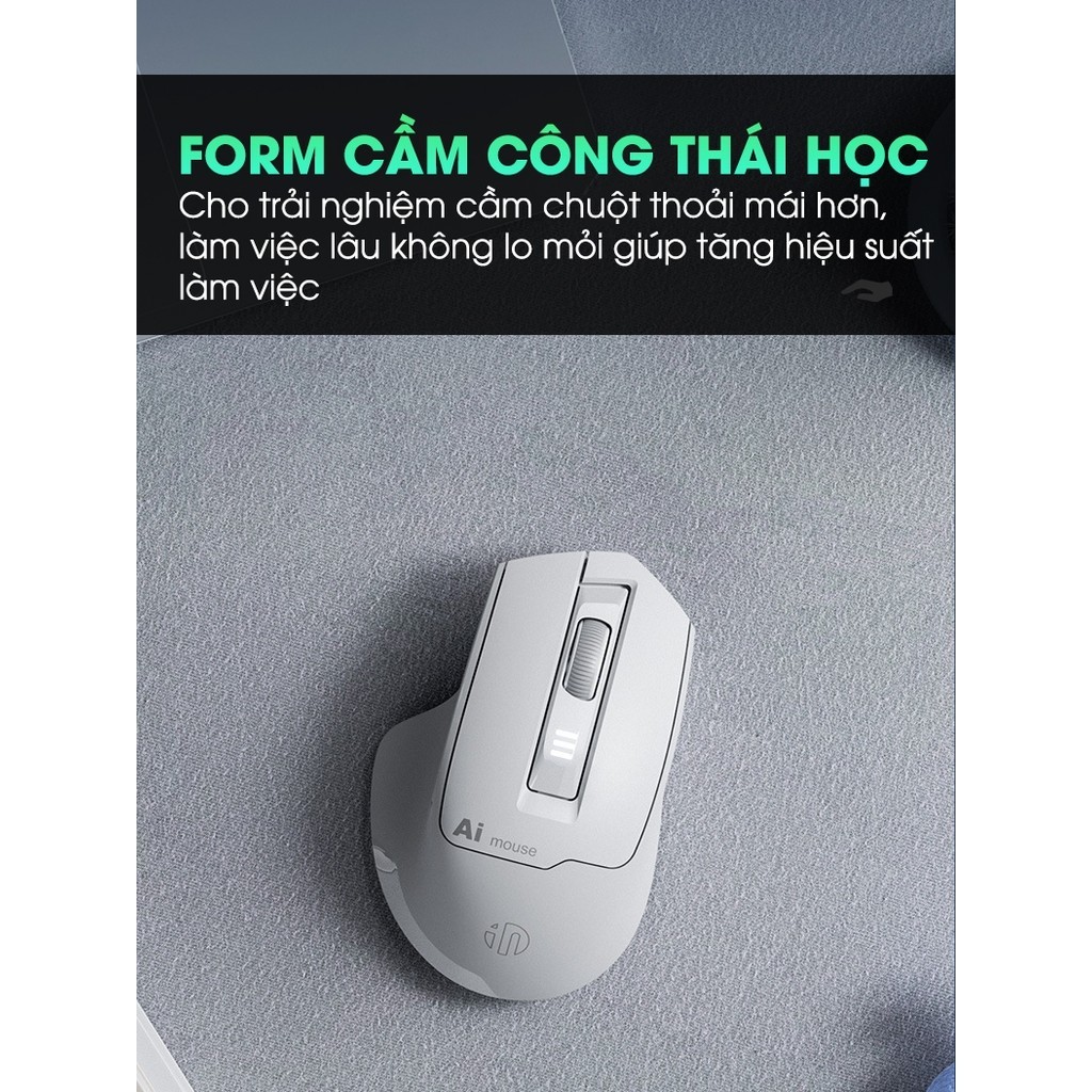 Chuột máy tính không dây bluetooth TEKKIN INPHIC S6 voice ai điều khiển bằng giọng nói dịch văn bản silent chống ồn | BigBuy360 - bigbuy360.vn