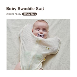 [Malang Honey] Nhộng chũn cánh bướm điều chỉnh độ dài 100% hữu cơ Hàn Quốc cho bé sơ sinh - Lưới thật (Mùa hè)