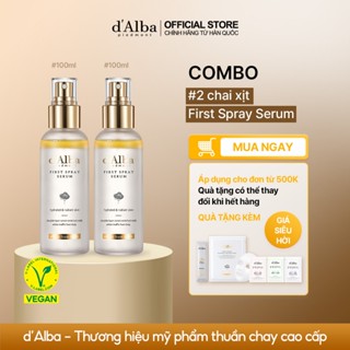 [d'Alba Official] Combo 2 Chai Serum dạng xịt căng bóng 100ml First Spray Serum