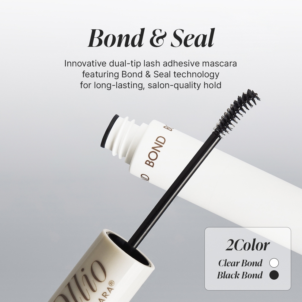 Ollio Falscara Mi Bond & Seal Keo lông mi màu đen và trong suốt
