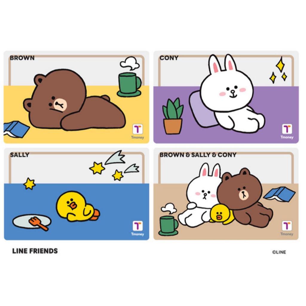 [Hàn Quốc] T-Money LINE FRIENDS Thẻ vận chuyển Hàn Quốc có màu nâu, Cony và Sally Tmoney