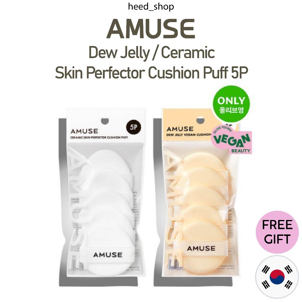 [Amuse] Dew Jelly / Ceramic Skin Perfector Cushion Puff 5P