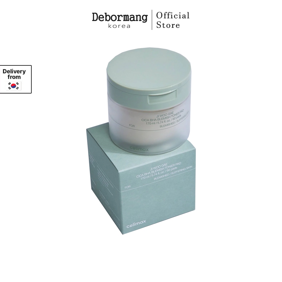 [Celimax] JI WOO GAE Cica BHA Blemish Toner Pad 170ml