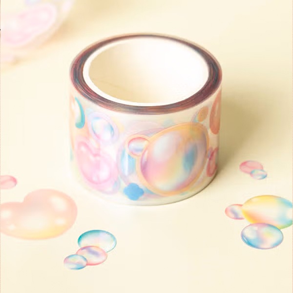 ♥️Từ Hàn Quốc 4m Bubbly Heart Sticker Roll Masking Tape Roll Washi Tape