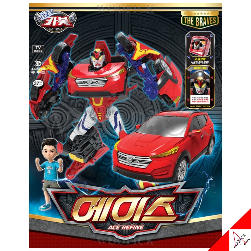 Hello Carbot The Braves ACE REFINE Transformer Robot Xe Cube Hình Đồ Chơi 2025