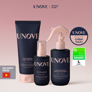 [UNOVE Official] SET KEM Ủ HƯƠNG NƯỚC HOA PHỤC HỒI TÓC HƯ TỔN HƯƠNG 207ml/320ml + TINH CHẤT DẦU VÀNG HƯƠNG NƯỚC HOA CHĂM SÓC TÓC ÓNG MƯỢT 70ml  + TINH CHẤT XỊT DƯỠNG TÓC HƯ TỔN HƯƠNG NƯỚC HOA 200ml