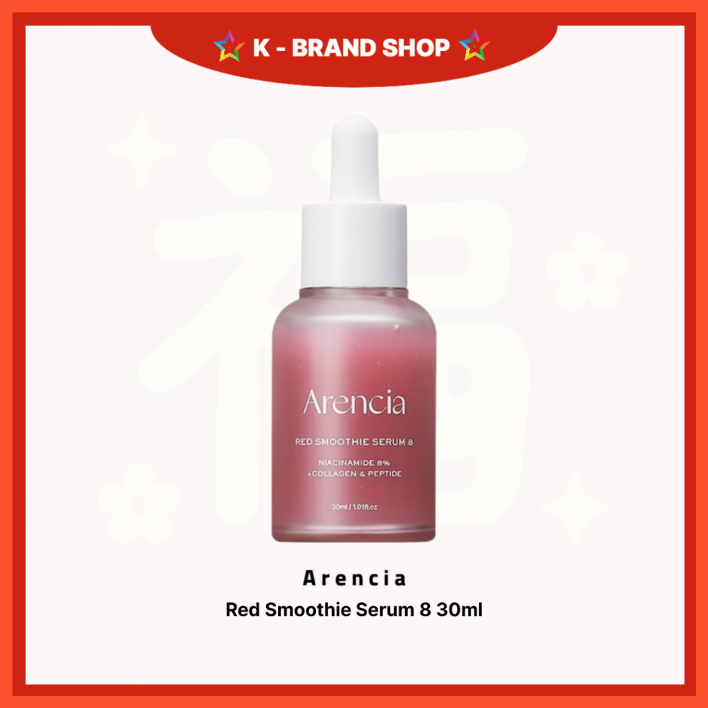 Arencia Red Smoothie Serum 8 30ml Brightening Hydrating Firming Anti Ageing Glow