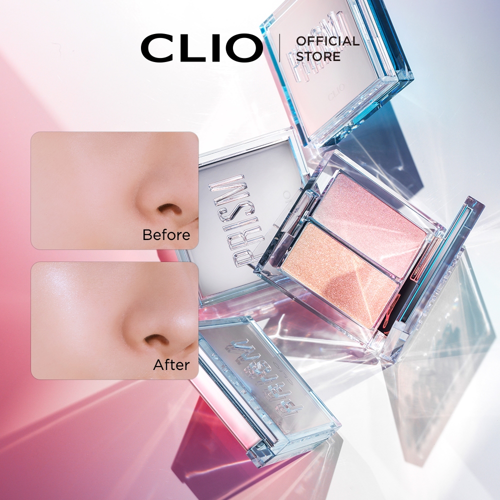 [CLIO] Bảng Highlight Trong Trẻo Rạng Rỡ Prism Hightlight Duo 2 màu 5.6g