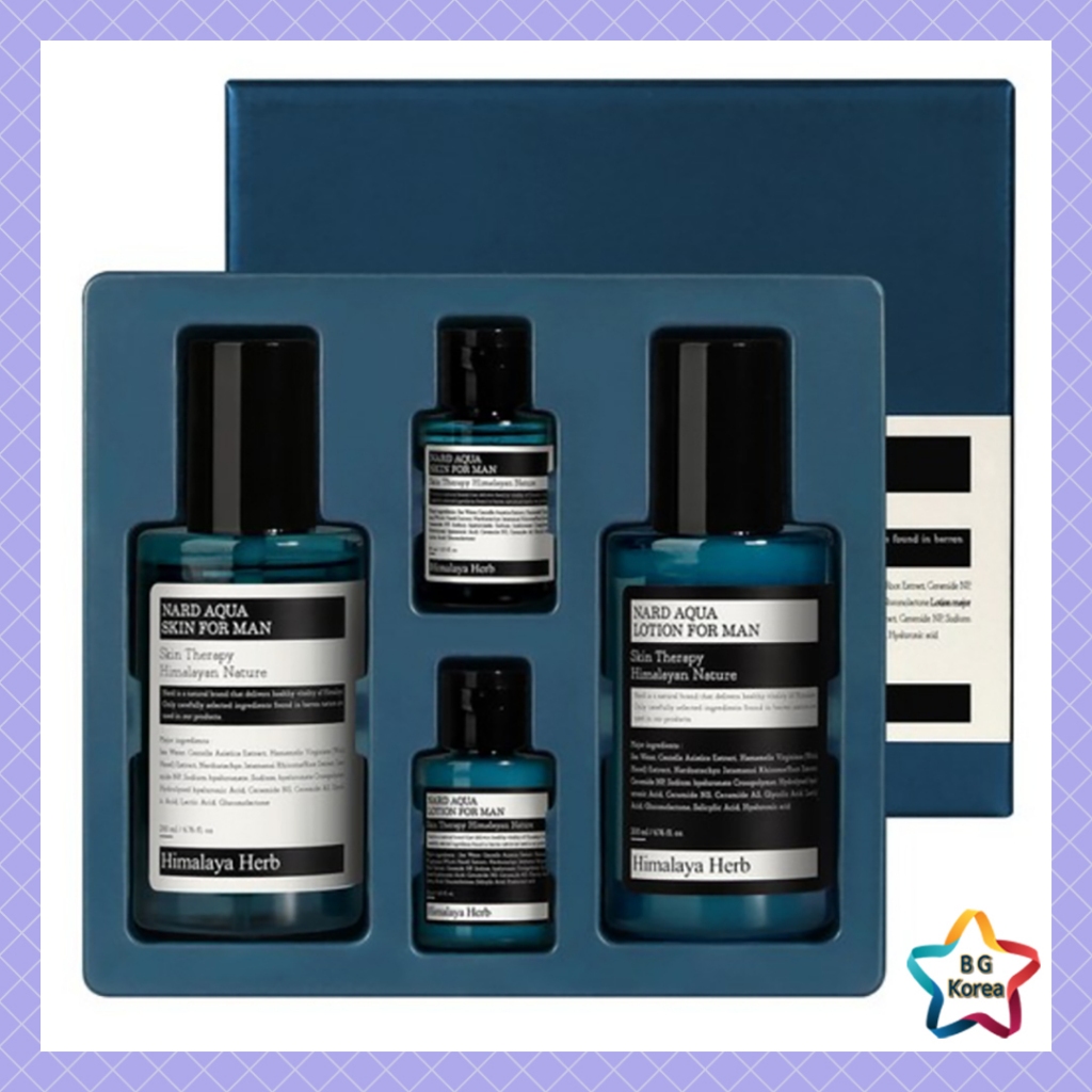 Bộ dưỡng da & dưỡng da NARD Aqua cho nam / 200ml + 30ml Kích thước du lịch / Chăm sóc da dưỡng ẩm