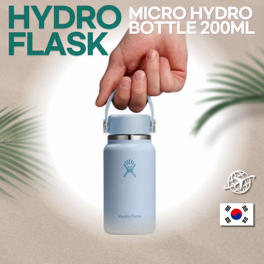 Bình HydroFlask Micro Hydro 200ml – Túi mini Tumbler không gỉ nhỏ gọn dễ thương cỡ 8 màu