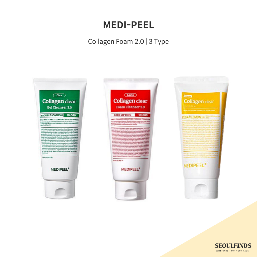 [MEDIPEEL] Sữa rửa mặt Collagen Clear Foam 3Type 120ml