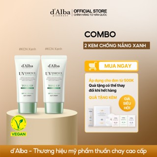 [d'Alba Official] Combo 2 Kem chống nắng Nâng tone Xanh lá White Truffle Tone Up Green Correcting Suncream 50ml