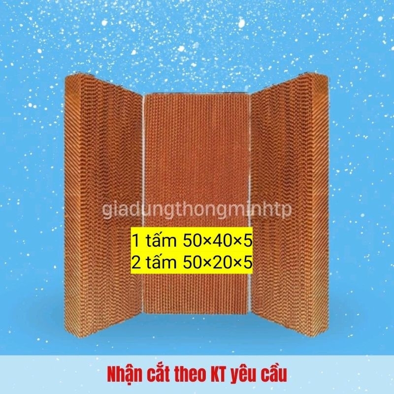 Tấm làm mát quạt hơi nước bộ 3 tấm -Chất liệu tổ ong siêu bền- Giao nhanh (HỎA TỐC)