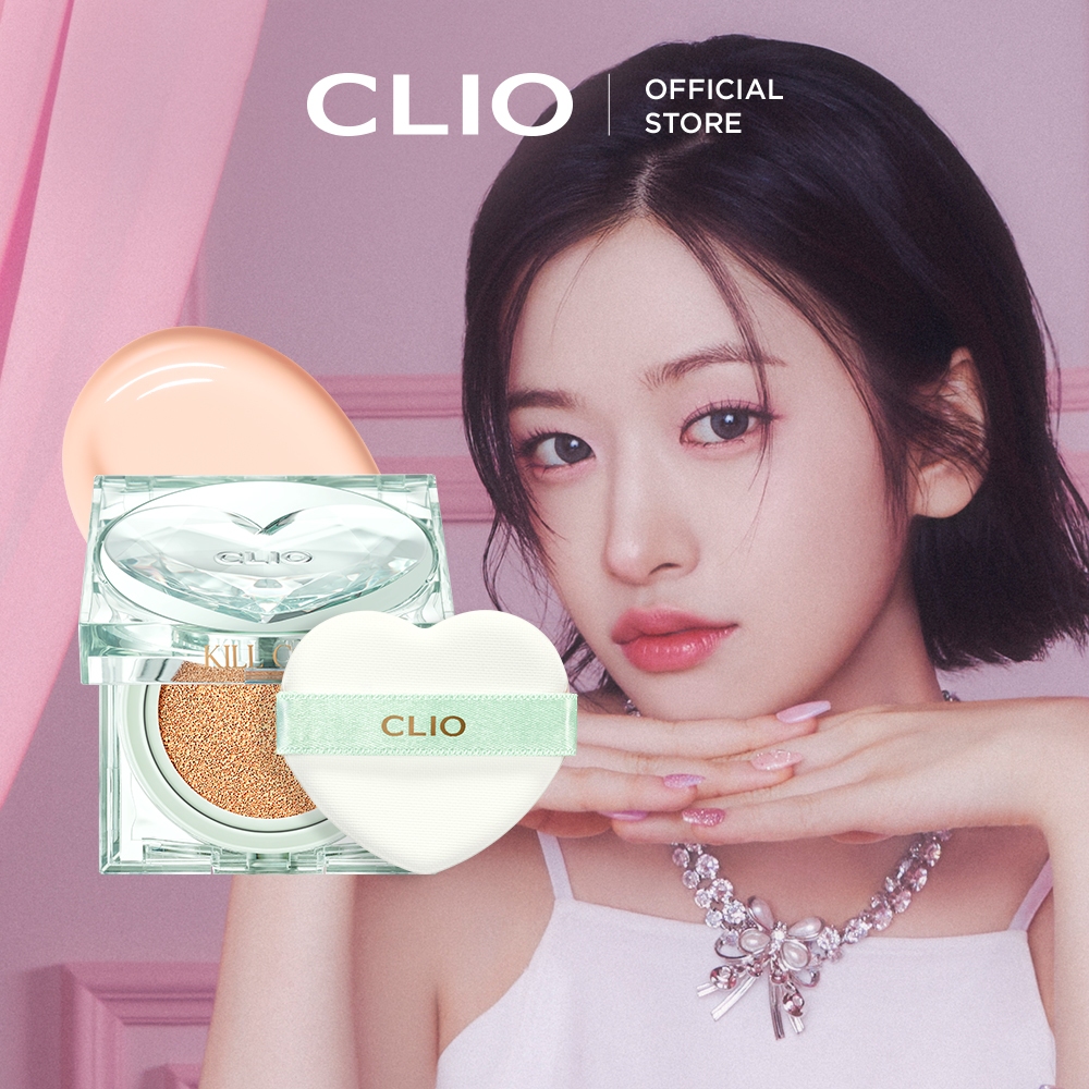 [CLIO] Kill Cover Skin Fixer Cushion SPF 50 + PA + + + | Bao gồm nạp thêm | Kiểm soát dầu, lâu trôi, hoàn thiện mờ, lớp cảm ứng | Bảo hiểm mờ