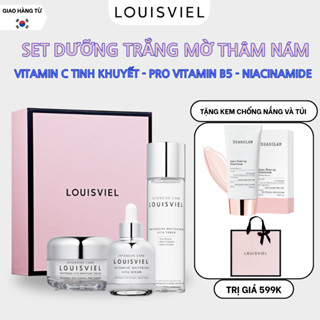 [Louisviel chính hãng] Set dưỡng trắng chuyên sâu mờ thâm nám tặng kem chống nắng Dearglam và shopping bag
