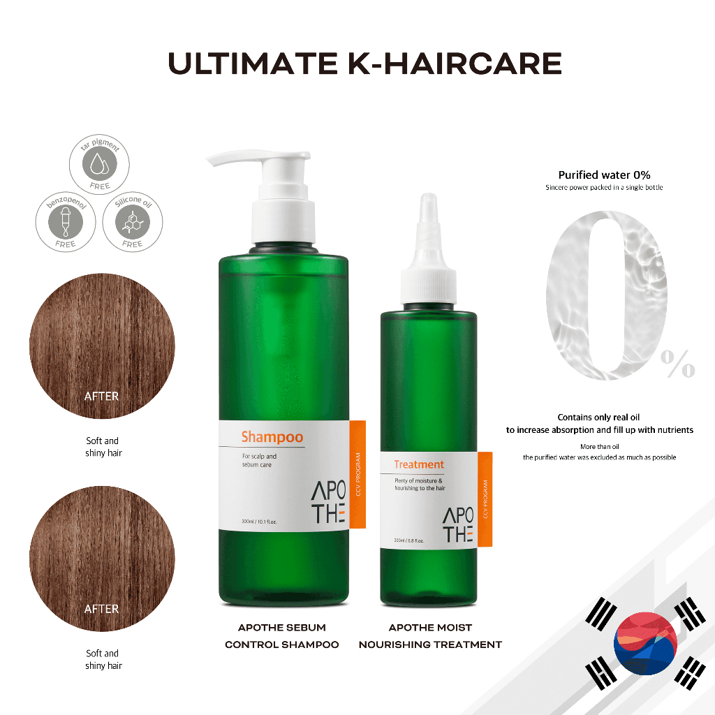 Bộ Gội Xả APOTHE Cho Da Đầu & Tóc Khỏe