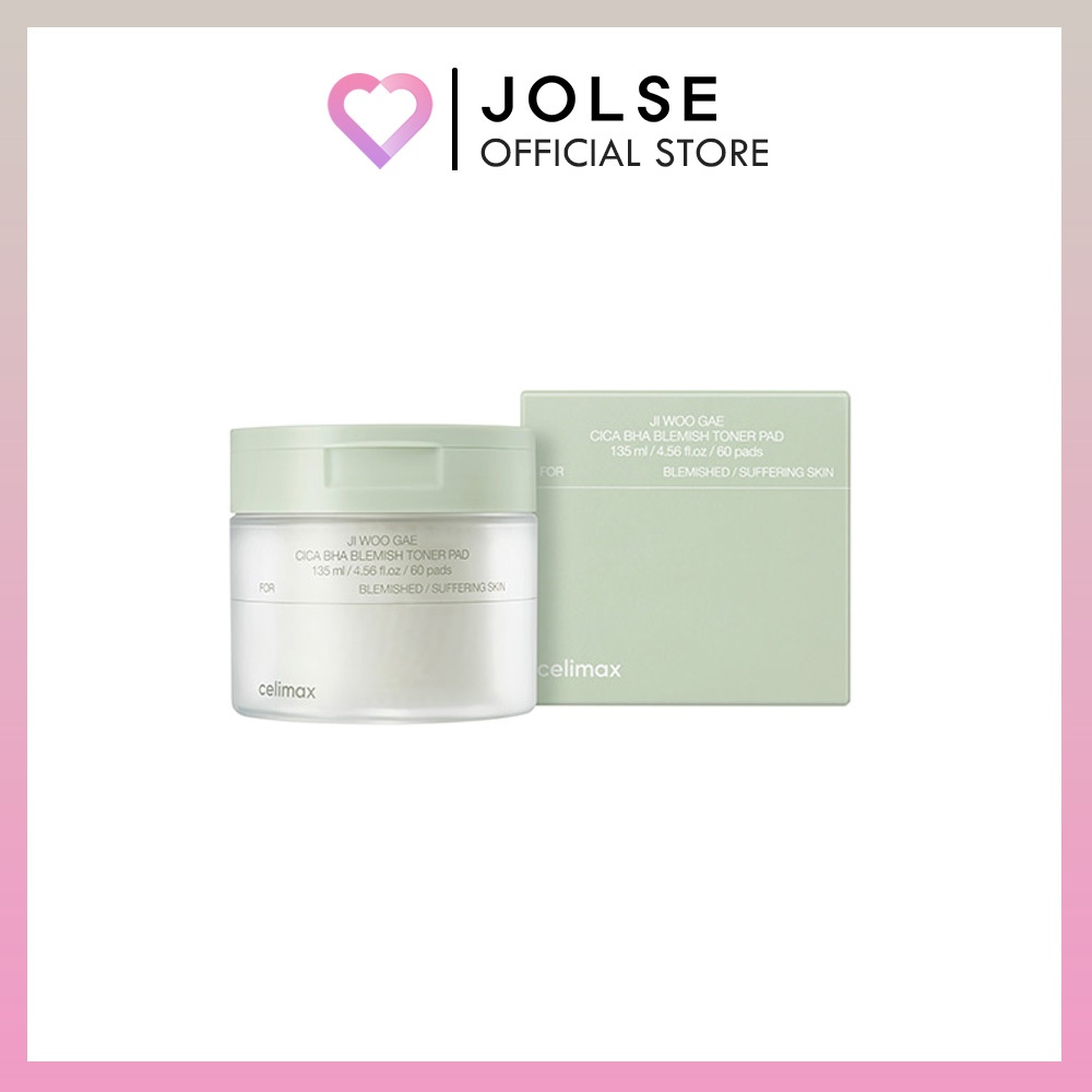 Celimax JI WOO GAE Cica BHA Blemish Toner Pad 60 chiếc