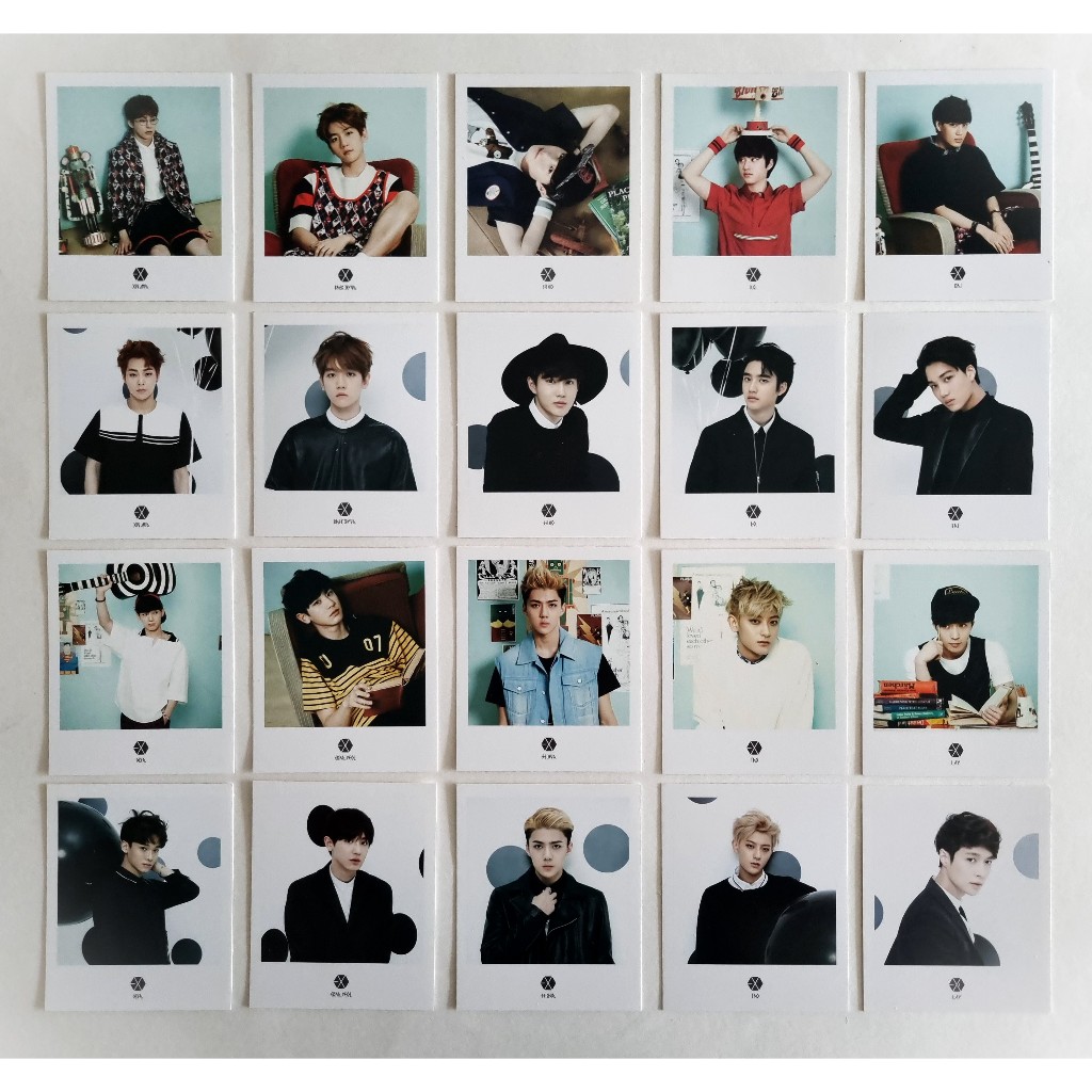 Exo COEX Artium Polaroid Card Ver.1 Ver2 Photocard chính thức KPOP Baekhyun Kai