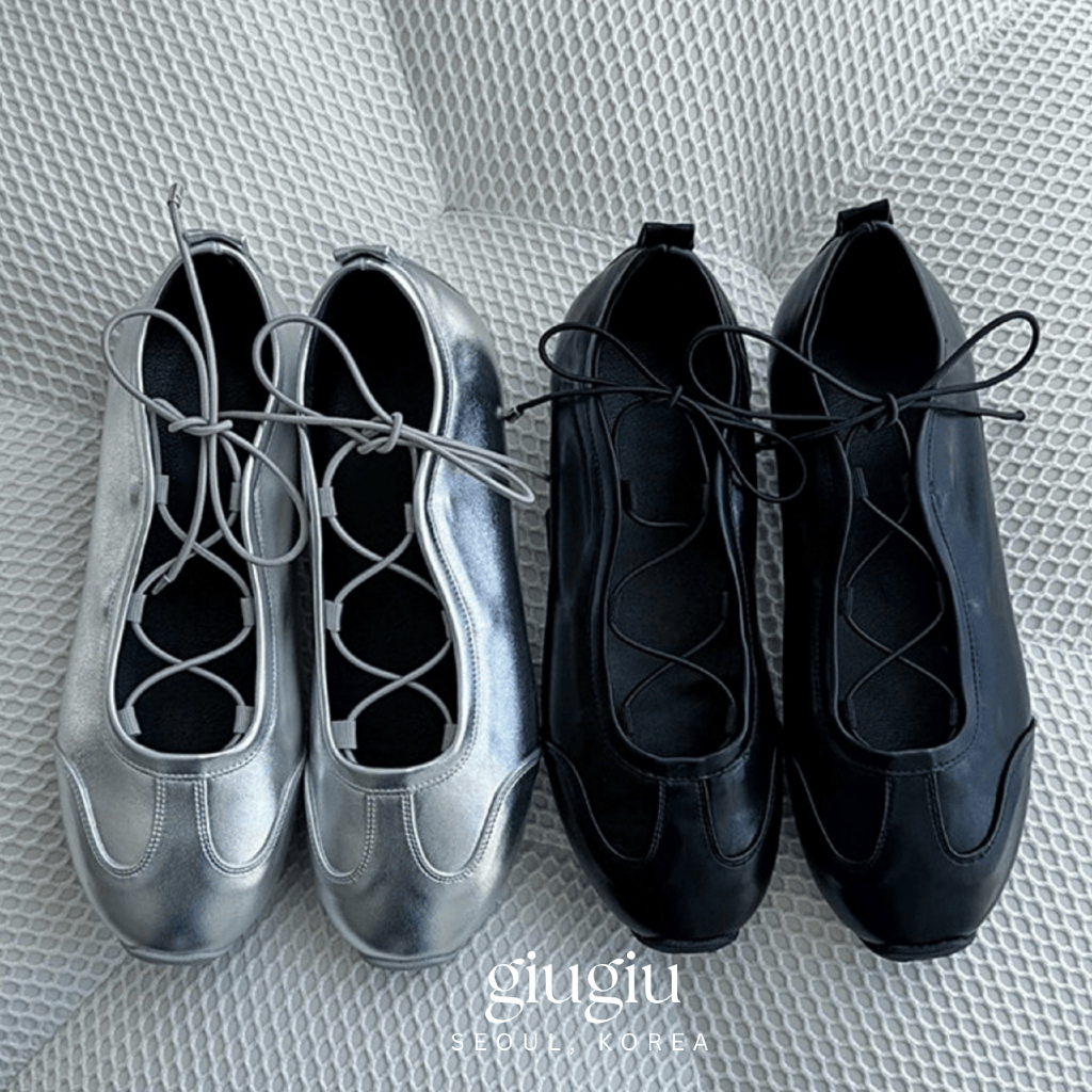 [từ Hàn Quốc] GIUGIU 5204 Đế vải buộc dây ba lê