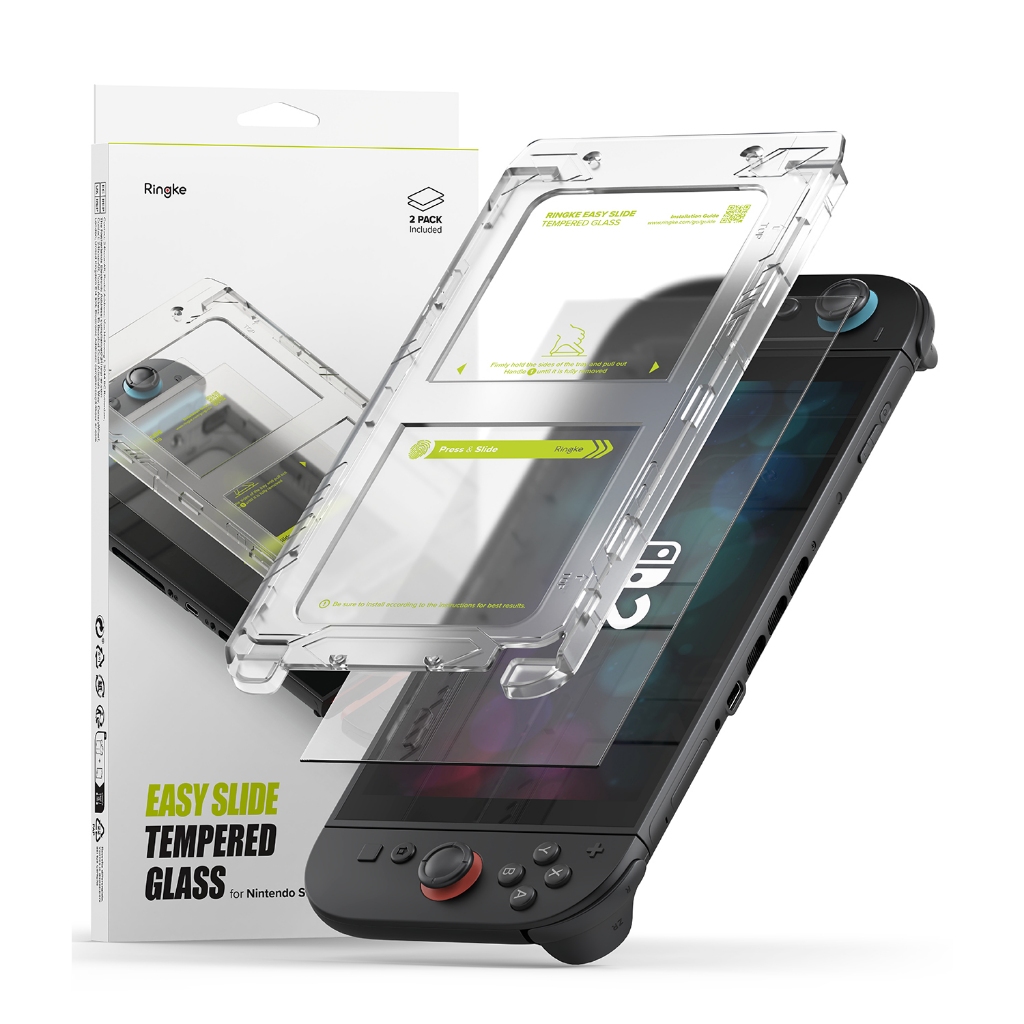 Ringke Easy Slide Glass Miếng dán màn hình cường lực trong suốt cho Nintendo Switch 2