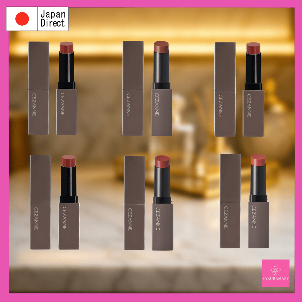 CEZANNE Lip Color Shield – Cherry Red / Fig Brown / Orange Beige / Cocoa Brown / Mellow Pink / Rose 