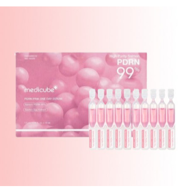 Medicube PDRN Pink One Day Serum (1,5 ml × 10 lọ) – 99% Salmon PDRN Độ tinh khiết cao