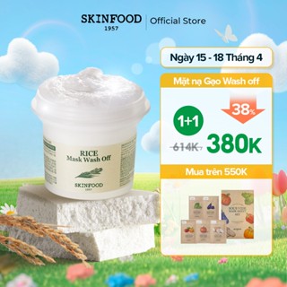 [SKINFOOD Official] Mặt nạ Gạo Wash off 120g / tẩy tế bào chết và chống nếp nhăn / Rice Mask Wash Off