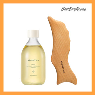 Set dầu dưỡng cơ thể Aromatica 100ml kèm dụng cụ mát xa mặt và toàn thân