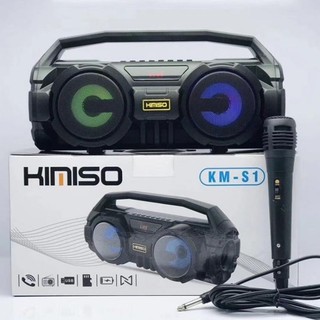 Loa karaoke bluetooth kimiso s1 tặng kèm mic dây âm thanh sống động