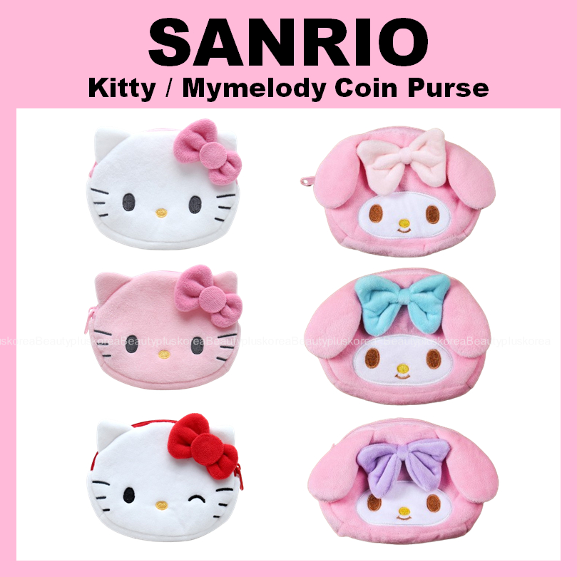 [Sanrio] Ví đựng tiền xu Kitty / Mymelody (Trắng, Hồng, Wink Kitty / Hồng, Xanh lam, Tím Mymelody)