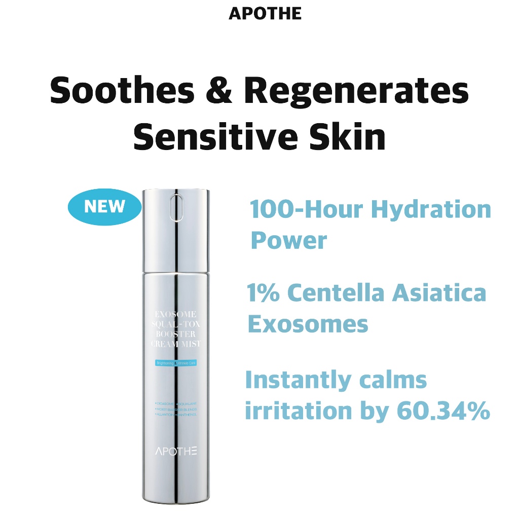 APOTHE Exosome Squaltox Booster Cream Mist – Xịt kem dưỡng cấp ẩm & phục hồi da 100ML