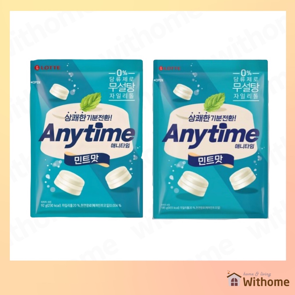 [Lotte] Kẹo không đường Xylitol bất cứ lúc nào Hương vị bạc hà / Kẹo không đường / [LOTTE] Anytime X