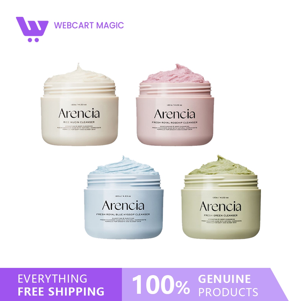 ARENCIA Royal Rosehip / Xanh tươi / Xanh Hyssop / Gạo Mucin Rice Mochi Cleanser 120g