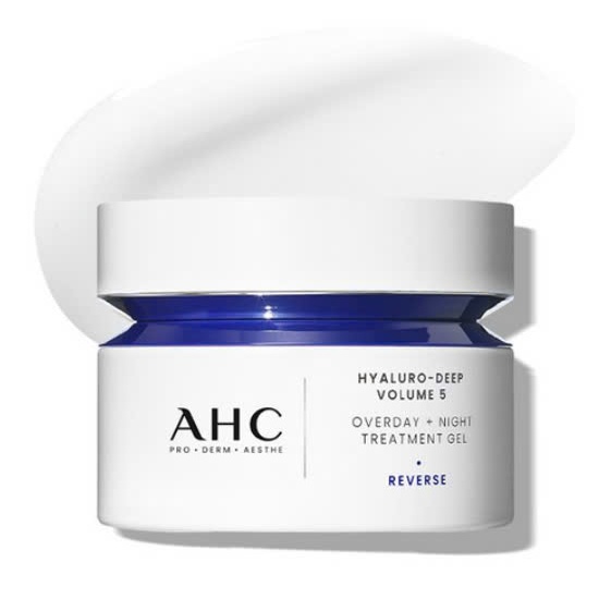 Gel dưỡng da AHC Hyaluro Deep Volume 5 Over Day Night Treatment 50ml
