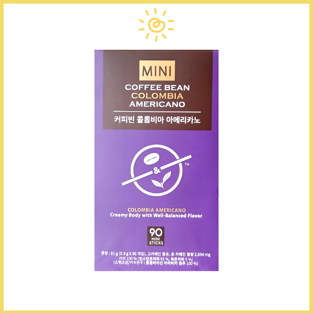 Coffee Bean Captain Colombia Americano Stick Mini 90T 1 hộp