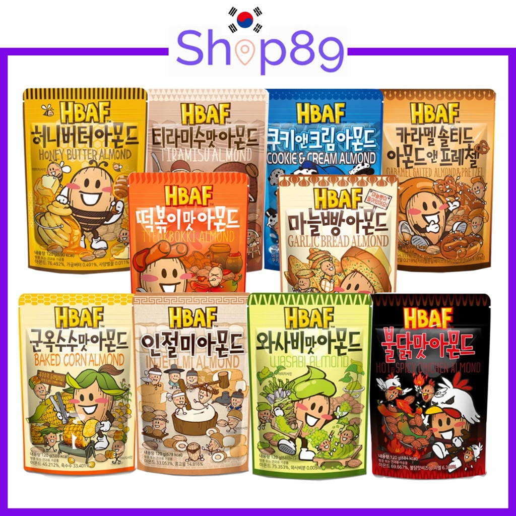 Hbaf Almond 120g phân loại / K snack / snack để uống / khai vị khi xem phim