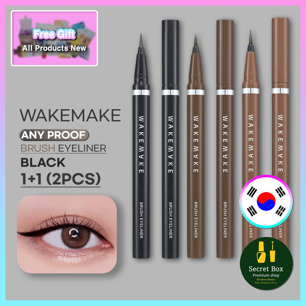 [WAKEMAKE] Bút kẻ mắt 1 + 1 Any Proof Brush 3 màu (#01 Đen, #02 Nâu, #03 Nâu đậm)