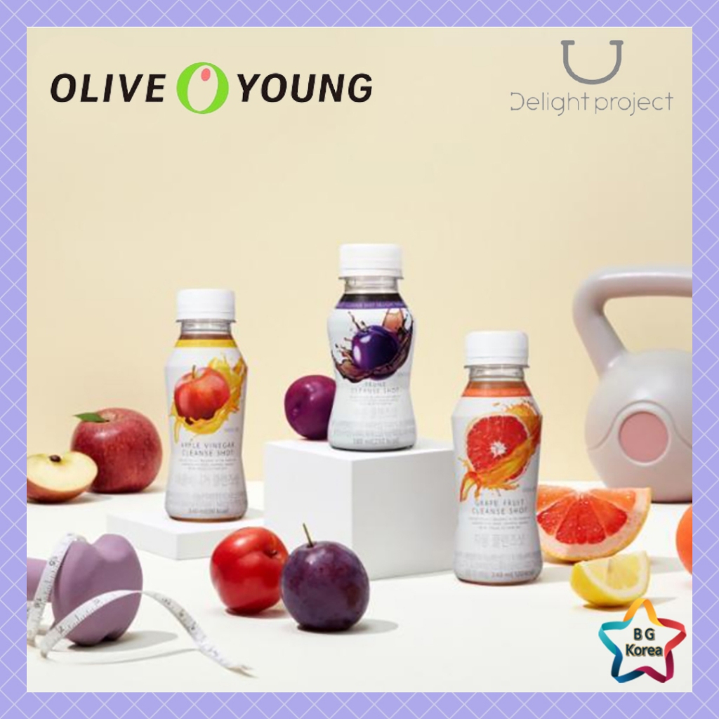 Olive Young Delight Project Juice Cleanse Shot 3 loại / Prune / Bưởi / Giấm táo / Làm đẹp bên trong