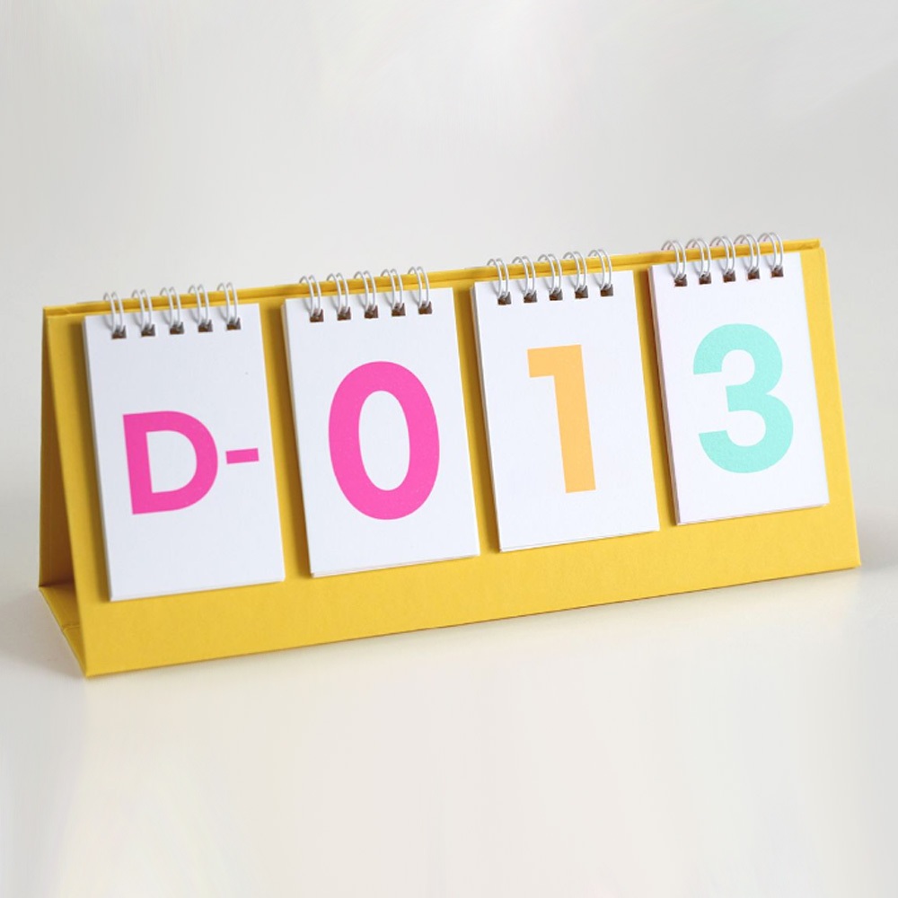 KOREA COLOR HOLIC D-Day DESK CALENDAR Lịch để bàn Đếm ngày Ghi chú hàng ngày D-day Để bàn Ghi chú