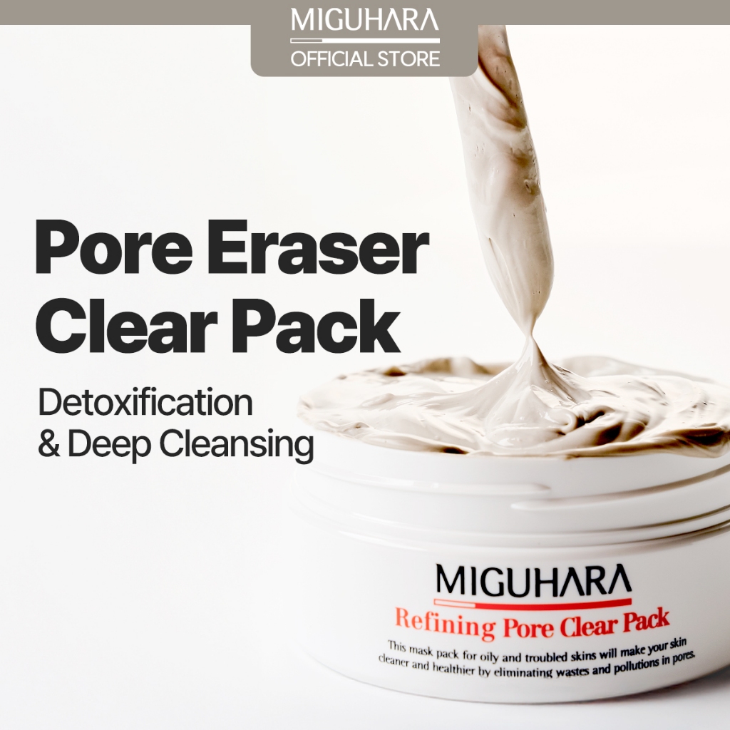 Gói tinh chế lỗ chân lông MIGUHARA 150g | Mặt nạ đất sét | Sữa rửa mặt lỗ chân lông | Loại mặt nạ rử