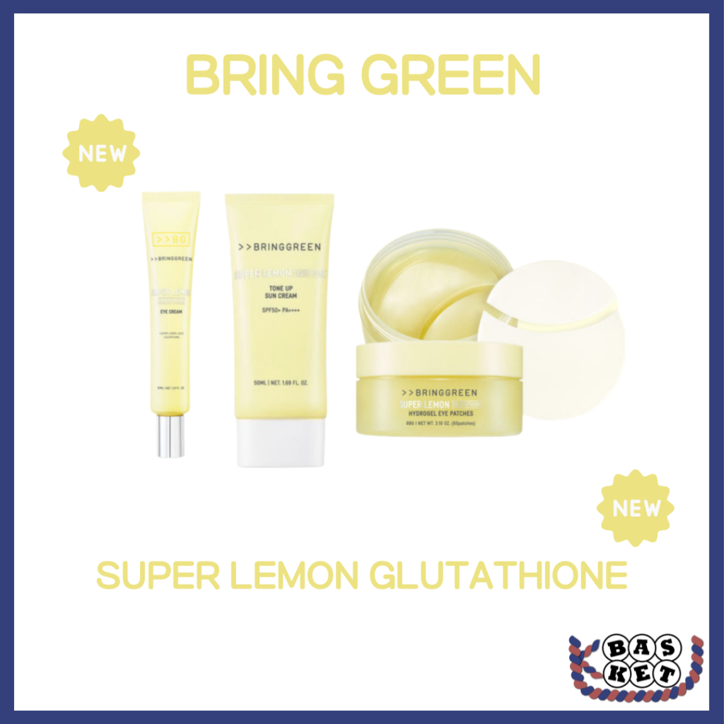 [BRING GREEN] Kem dưỡng mắt Super Lemon Glutathion, Kem chống nắng, Miếng dán mắt